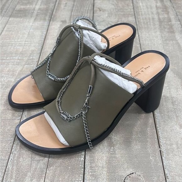 Rag & Bone Nella High Heels In Light Olive - Picture 3 of 5